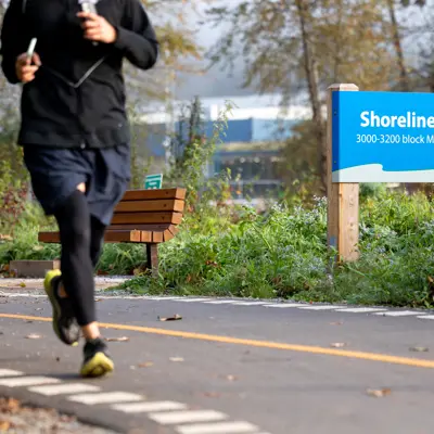 Shoreline paved trail running