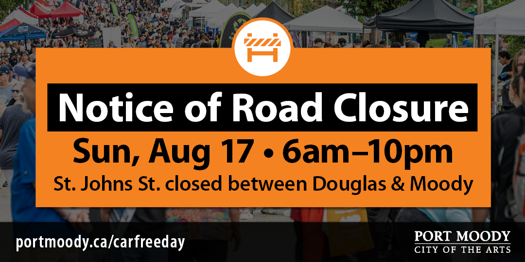 Car-Free day road closure graphic
