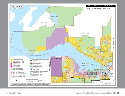 Map depicting overall land use plan