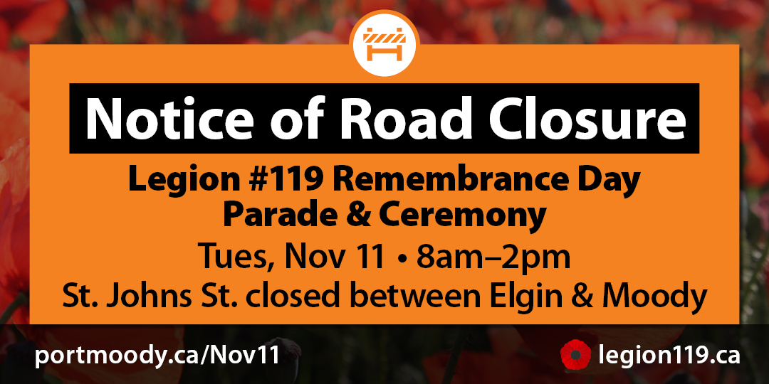 2025 Remembrance Day Road Closure News Banner
