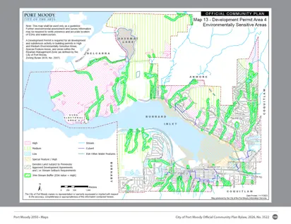 Map of development permit area 4 and environmentally sensitive areas