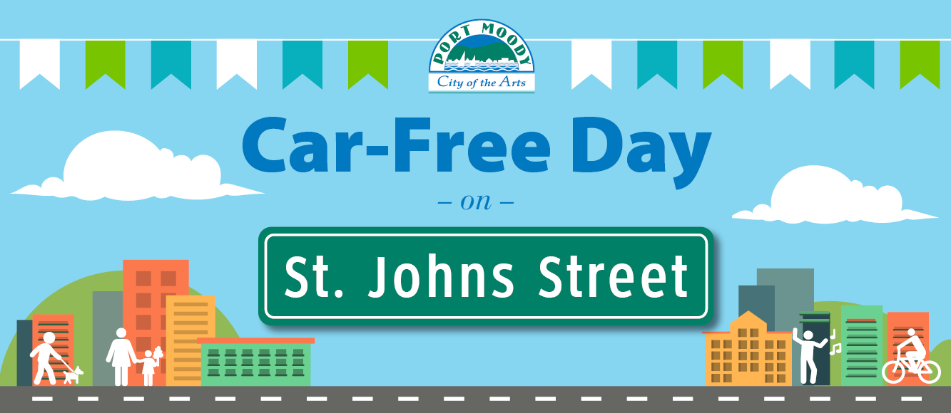 Car free day on St. Johns street banner