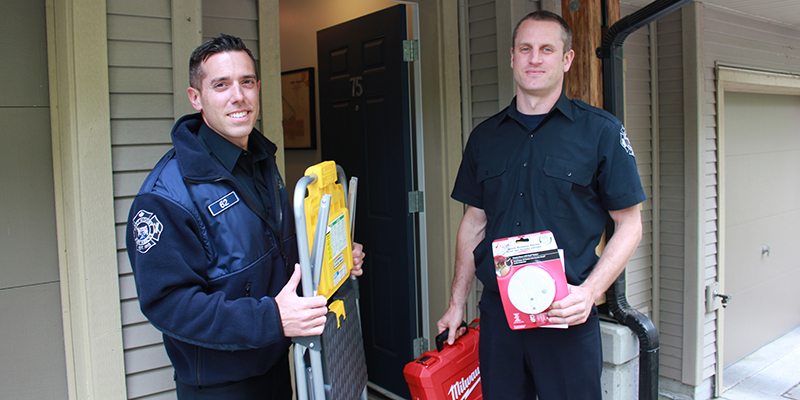 Staff running the home safety program