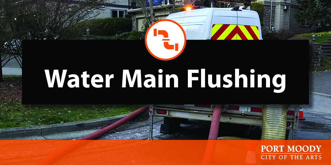 Water main flushing taking place outside