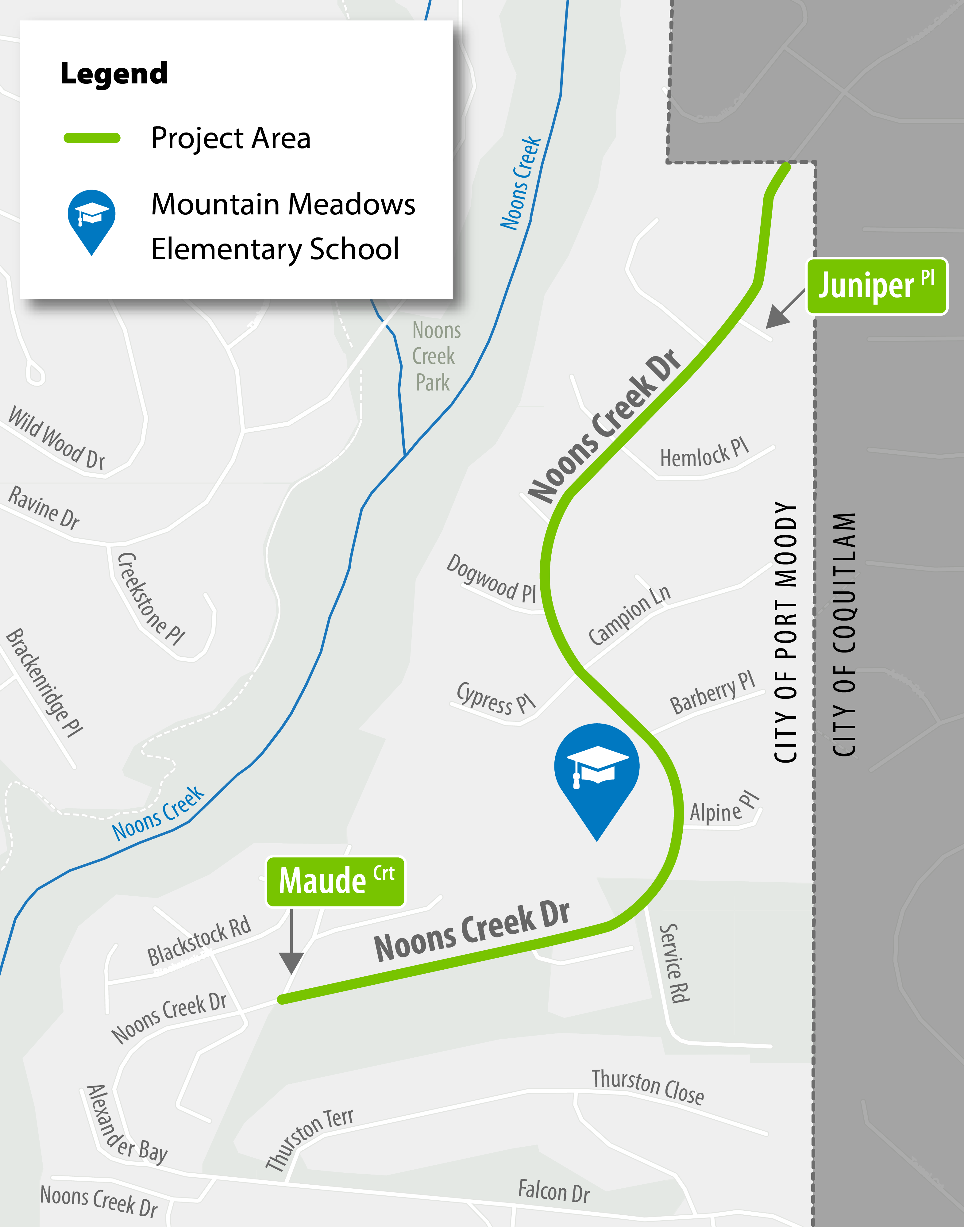 Noons Creek Traffic Calming Area