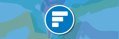 blue circle with while bar graph lines in the middle
