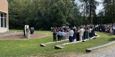 A wedding ceremony at the amphitheatre