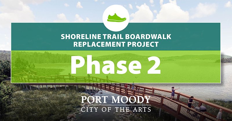 port moody shoreline trail boardwalk banner