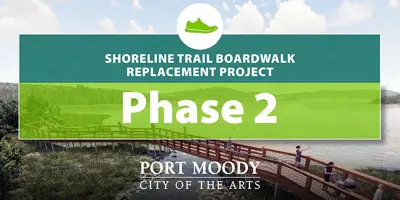 port moody shoreline trail boardwalk banner