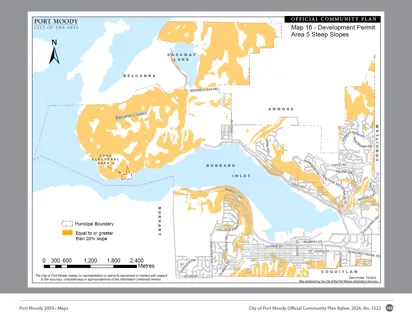 Map depicting development permit area 5 steep slopes