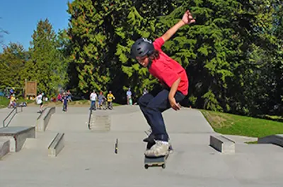 Skateboarder at Rocky Point Park