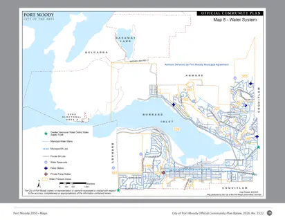 Map depicting water system