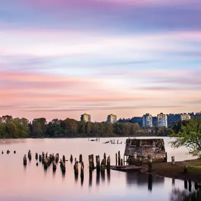Looking over the inlet toward Port Moody skyline