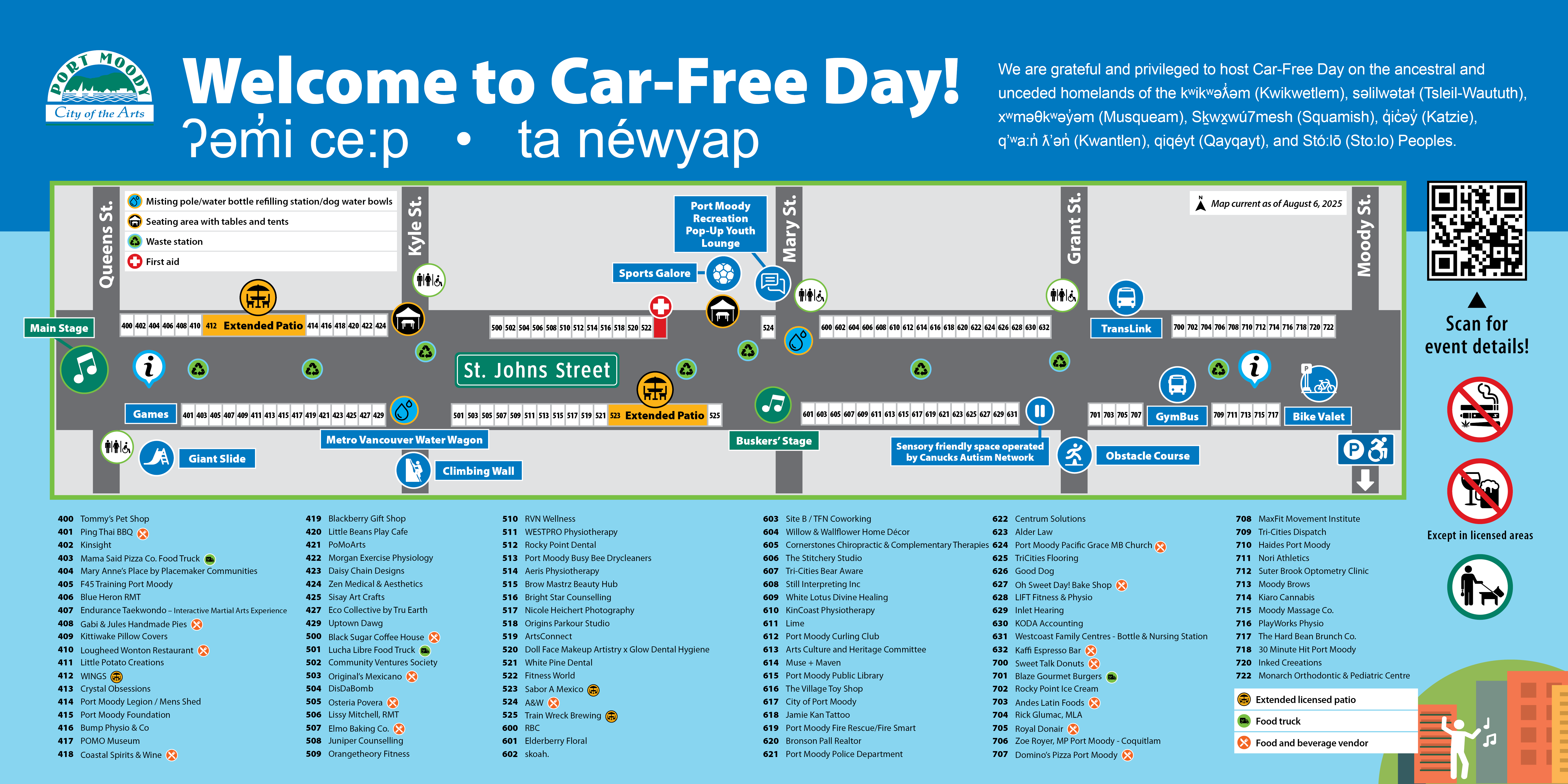 Car-free day sitemap graphic