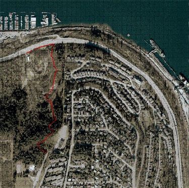 Topographical map of Alfred Howe Greenway
