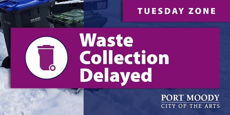 tuesday zone waste collection delayed banner image