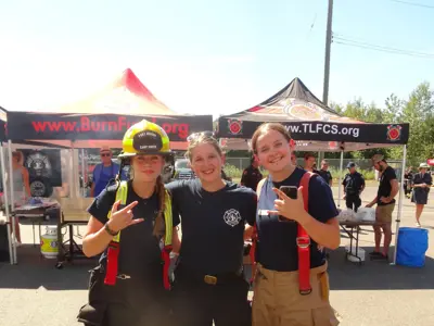 three girls participating in Camp Ignite