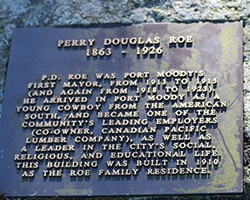 Stone marker for Perry Roe
