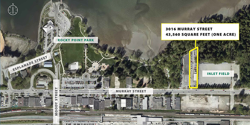 Map of Rocky Point Park and purchased land