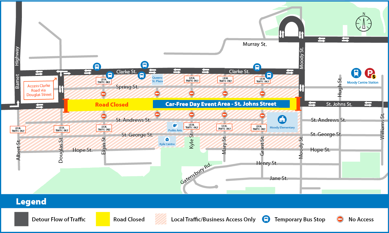 2025 Car-Free Day Traffic management summary map