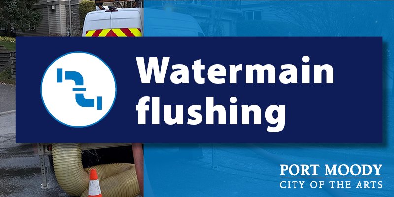 Water main flushing banner