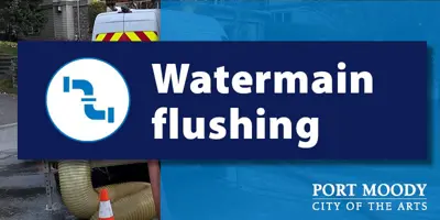 Water main flushing banner