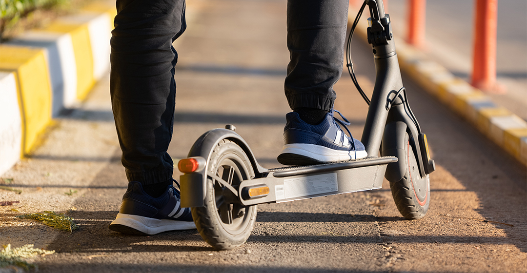 e-scooter on roadway